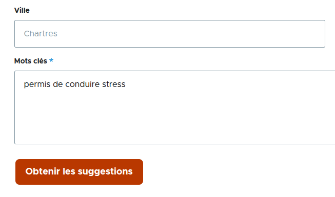 Recherche de suggestions
